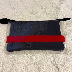 New Shiseido Mixed Media PVC & Inner Black Fabric Zippered Beauty Pouch